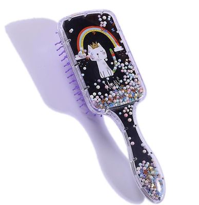 Handuo Tegneserie Airbag Kam Massage Frisør Comb Rainbow Comb sort