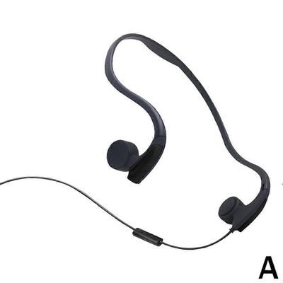 Langalliset luujohtokuulokkeet 3,5 mm: n ääniliitäntä juoksuharjoitteluun vaellus Valkoinen