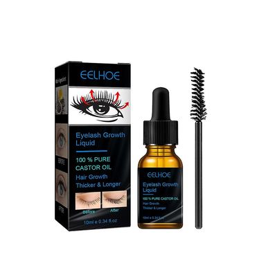 Eelhoe 10ml Slending Eyelash Growth Liquid Natural Moisturizing Pure Risor Oil Growth Serum