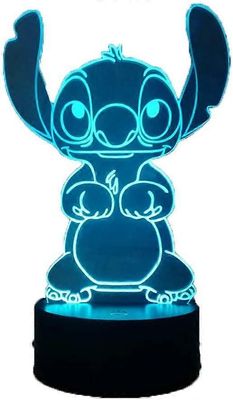 Wekity ommella LED-yövalo, ommella 7 väriä 3D-akryylipöytävalaisin, lasten makuuhuone nukkuu yölamppu sisustusvalo, USB-kaukosäädin kodin pöytävala...