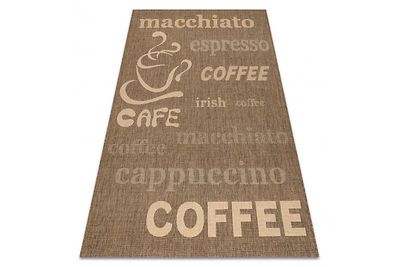 RugsX CARPET SIZAL FLOORLUX 20221 kaffe / mais brun 120x170 cm
