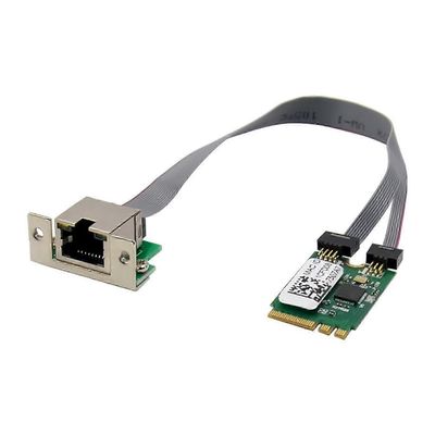 M.2 A + E KEY 2.5G Ethernet LAN -kortti RTL8125B teollisuuden ohjaus Verkkokortti PCI Express -verkkosovitin Vihreä