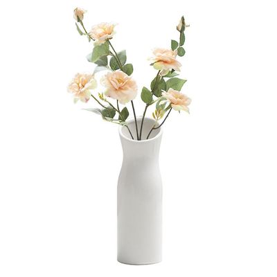 Hvid keramisk lille vase spisestue vase ornament 18cm høj F