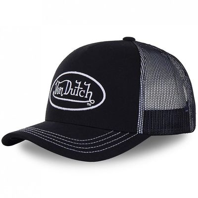 Sommer Broderi Utendørs Baseball Cap Pustende Trucker Hat Sport Mesh Caps vd svart