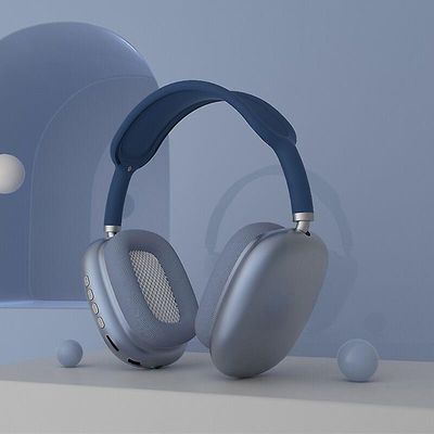 P9 Trådlösa Bluetooth-hörlurar Stereo HiFi-ljud Musikhörlurar Sportspel Hörlurar Brusreducerande headset Stöd för TF med mikrofon Blå