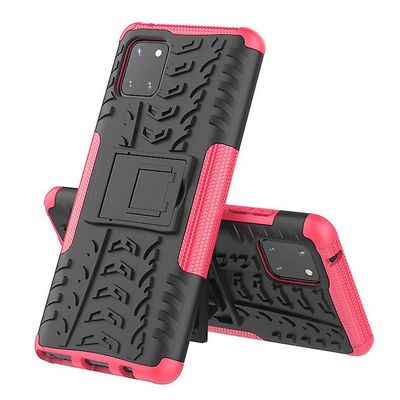 Shockproof rustning sag til Samsung s21 med støttefod all inclusive dække steg rød rpc1852