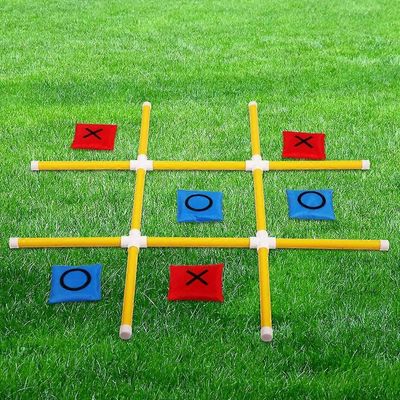 Giant Tic Tac Toe Game Outdoor perheelle, papupussin heittopeli (3 jalkaa x 3 jalkaa)