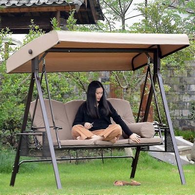Korvaava katto Garden Swing Universal Swing kattopeite, 191 x 120 cm NOD9-YuJia Musta