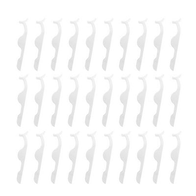 Liltop Falsk øjenvipper pincet klip makeup kosmetisk applikator Værktøj Hvid 30PCS