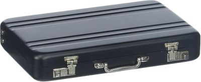 Mini visitkortholder kort sag med aluminium sag SORT