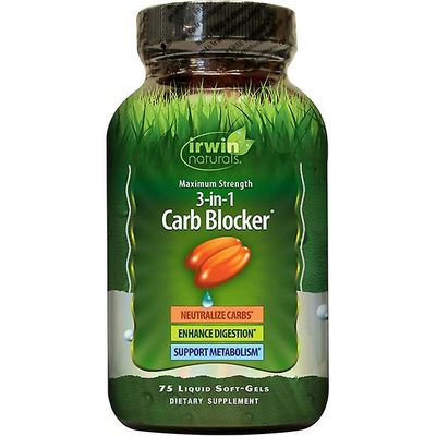 Irwin Naturals Maximum Strength 3-in-1 Carb Blocker -ravintolisä, 75 Count