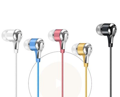 Ekstra bas drive-by-wire øretelefon In-ear direkte stik med mikrofon øretelefoner Gaming Wired Headset Pink