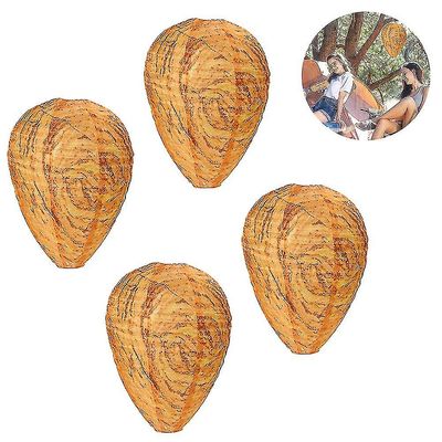 4 kappaletta vedenpitävä ampiaispesä houkutus roikkuu Hornet pelotteet Fake Cloth Ampiaispesä Myrkytön Mehiläis houkutus pelote kotiin ja puutarhaa...