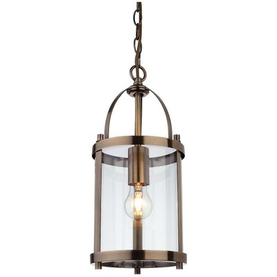 Firstlight Lighting Imperial 1 lys rundt loft vedhæng lanterne antik messing, E27