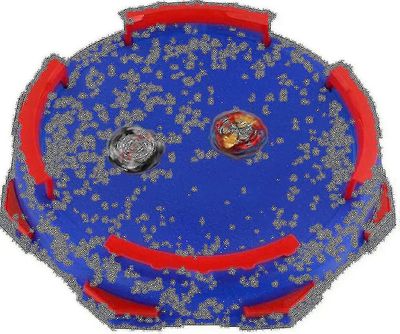 Kilpailukykyinen Gyro Toy Burst Gyro Arena Disk Jännittävä kaksintaistelu Pyörivä Top Beyblades Launcher Stadium (harmaa) sininen