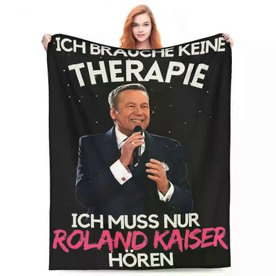 Kerota Roland Kaiser Saksalainen laulajapeitot flanelli painettu viileä hip hop rentoutua erittäin pehmeä peitto sänkyyn ulkona päiväpeitteet 125x1...