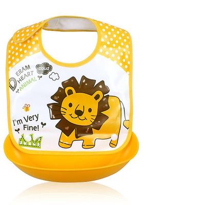 Baby Tegneserie Bib aftagelig vandtæt frokost fodring hagesmæk lion