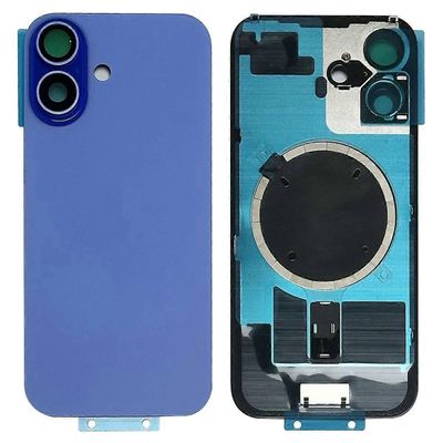 iPhone 16 Plus -akkukotelo kiinnikkeellä + kameran linssinsuojus + magneettirenkaan varaosa Sininen Blue