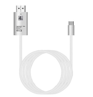 Coosilo 2m Usb 3.1 Type-c til Hdmi-kabel sølv
