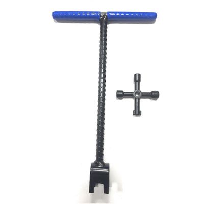 T-tyypin vesimittarin avainavain, raskas kierteitetty teräsvesiventtiilin sulkutyökalu, sisältää 4-suuntaisen apuohjelman