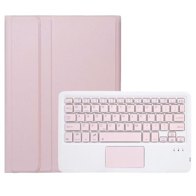 A0N7-A for Xiaomi Pad 6 / Pad 6 Pro PU Tablet Case Slim Folio Stand Cover med Touchpad Keyboard Rosa