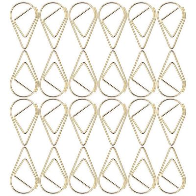 100kpl paperiliittimiä Pisaran muotoiset paperiliittimet Luovat paperiliittimet Asiakirja Paperiliittimet Golden 2.50X1.50X0.80CM