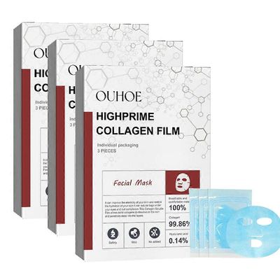 9 pakkausta kollageenikalvo, paperiliukoinen kasvonaamioliina, ikääntymistä estävä vesikasvotäyteaine, täysi kollageenifiming, kasvojen ihonhoito