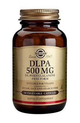 Solgar D.L.P.A. DL-Fenyylialaniini 500 mg vihannesten kapselia, 50