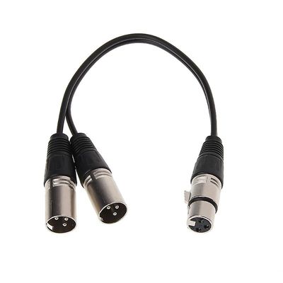 3-bens xlr mand til dual xlr kvindelig Y splitter lydadapter kabel til mikrofon Style 1