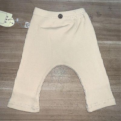 Forår Nyfødte Baby Leggings / - Ribbede Elastiske Stribede Bukser Beige bukser 6M
