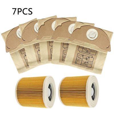 7pcs Filter Dust Bag Kit Til Karcher Wd2250 A2004 A2054 Mv2 Mv3 Wd3 Støvsuger Fejer Erstat til rengøring af hjemmet
