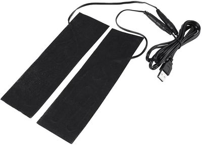 Xqday 1 Par Black Usb Kulfiber Varmemåtte 5v Usb Elektrisk VarmeElement Film Heater Pads til opvarmning Fødder