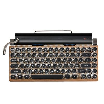 Retro skrivemaskin Tastatur Trådløs Bluetooth Mekaniske tastaturer 83 Taster Datatastatur For Lap Foto Farge