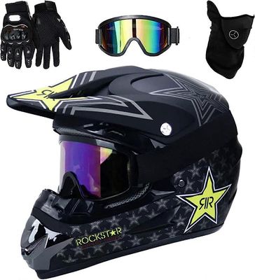 Casques motocross enfant et adulte set,avec gants lunettes masques,hommes casques intgraux avt MX casques moto de cross enfants mönkijä vlo de monta
