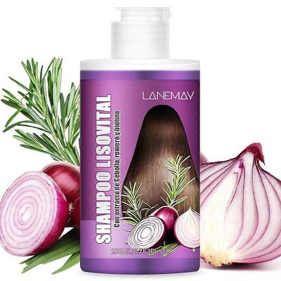 Luonnollinen sipuli- ja rosmariinishampoo hyaluronihapolla ja biotiinilla vahvistaa hiuksia, korjaa vaurioita, vähentää katkeilua ja pörröisyyttä, ...