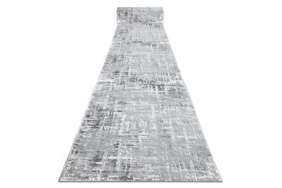 RugsX Runner StrukturelLE MEFE 8722 to niveauer af fleece grå / hvid 80 cm 80x940 cm