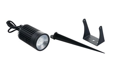 Fan Europe Lighting Fan Europe Intec - Udendørs LED Aluminium oversvømmelse lys med spike inkluderet, Sort, IP67, RGB + 4000K