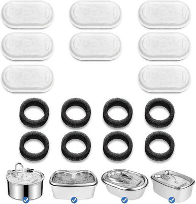 LED-kissan suihkulähde hiljaisella pumpulla, 108 unssia/3,2 litraa automaattinen juomalähde kissoille 8 suodatinta 8 sientä