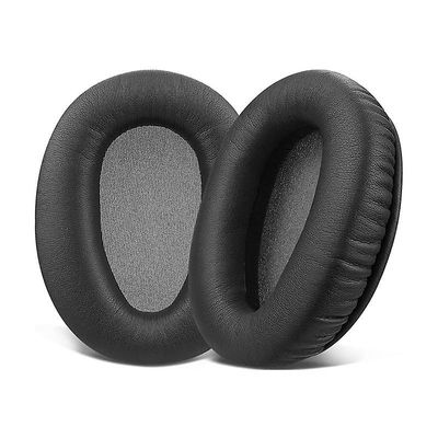 1pair Skum öronkuddar Kudde Läder Öronplatta för Wh-ch700n (whch700n) & Mdr-zx780 (zx780dc) / mdr-zx770 Svart