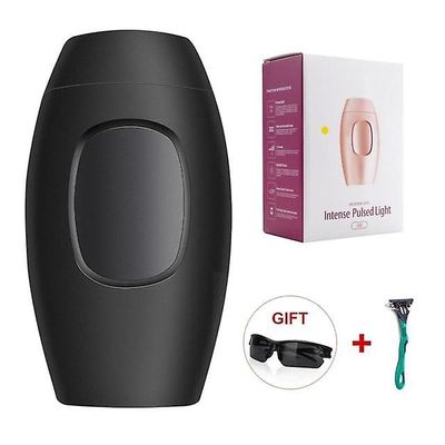 Ebox Permanent ipl epilator laser til kvinder elektrisk foto smertefri 600.000 flash Sort