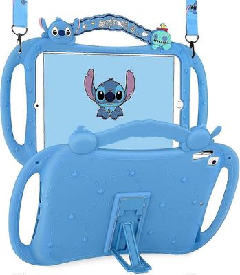 Kotelo iPadille 9./8./7. sukupolvi 10,2 tuuman Kawaii Söpö sarjakuvahahmo 3D-muotoilu Pehmeät kannet tytöille Pojat Tyttömäiset teinit Viileä hausk...