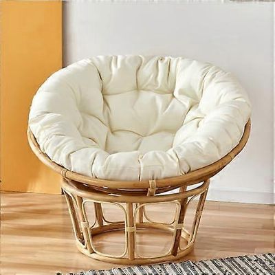 Iso kaksinkertainen keinutuolin tyyny ripustettavaksi, vedenpitävä, puutarhakäyttöön, paksu, mukava, pehmeä, valkoinen, 165 x 115 cm, valkoinen