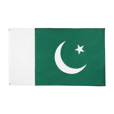 Bicaco 3x5fts 90 * 150cm Pak Pk pakistanske islamske republikken Pakistan Flag 90 x 150cm (90 x 150cm) -144
