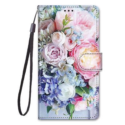 Gangxun Sag For Oppo A93 5g/a93s 5g Malet Læder Cover Magnetisk Lukning - Bouquet