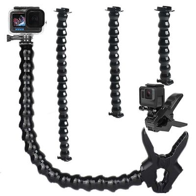 Flex Clamp -varren kiinnike säädettävällä hanhenkaulalla Joustavat leuat Clip Bracket -pidike GoPro Hero 10 9 8 7 4 -toimintakameran tuki 13 Liitokset