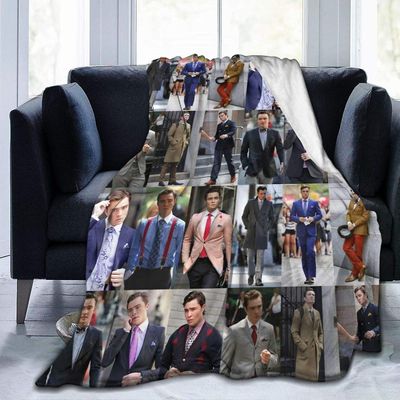 Chuck bass College Throw Blanket Sopiva erittäin pehmeä painotettu vuodevaatteet Fleecehuopa vuodesohvalle Toimisto Travel MultiSize aikuisille-N12...