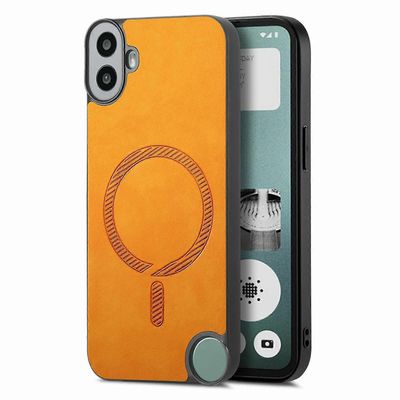 Turhaan CMF Phone 1 nahkainen takakotelo, joka on yhteensopiva MagSafe Skin-Touch -puhelimen kannen kanssa Monivärinen Style F