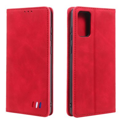 Etui til Samsung Galaxy Note 20 Cover Magnetic Closure Wallet Book Flip Folio Stand View Læder cover Stødsikker - Rød