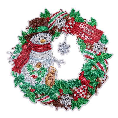 Varychmoo Jul 5d Diy Diamond Painting Xmas Krystal Krans Kits Hængende Art Decors F