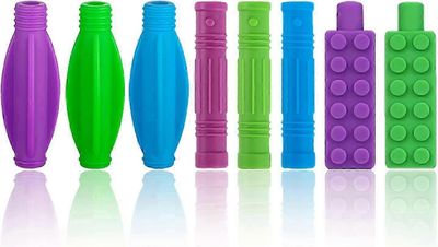 TCGG-8 Paquets Embout Crayon Macher Embout Stylo Mordiller Bout De Crayon Macher Enfant